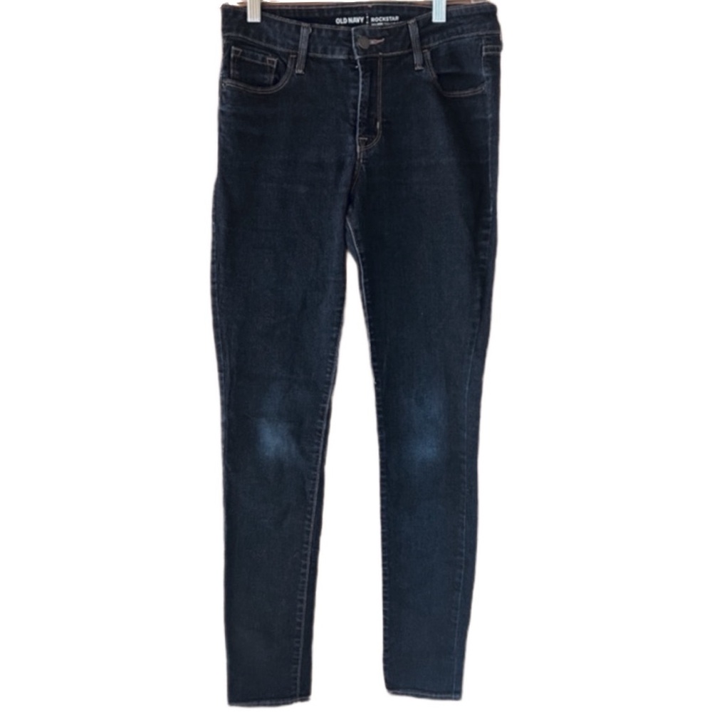 Old Navy Rockstar Mid Rise Blue Jeans Sz 8